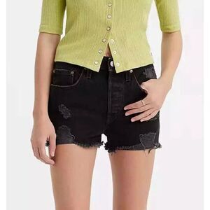 Levi’s 501 High Rise Women’s Denim Jean Shorts Stowaway Black Size 25. NWT. 7